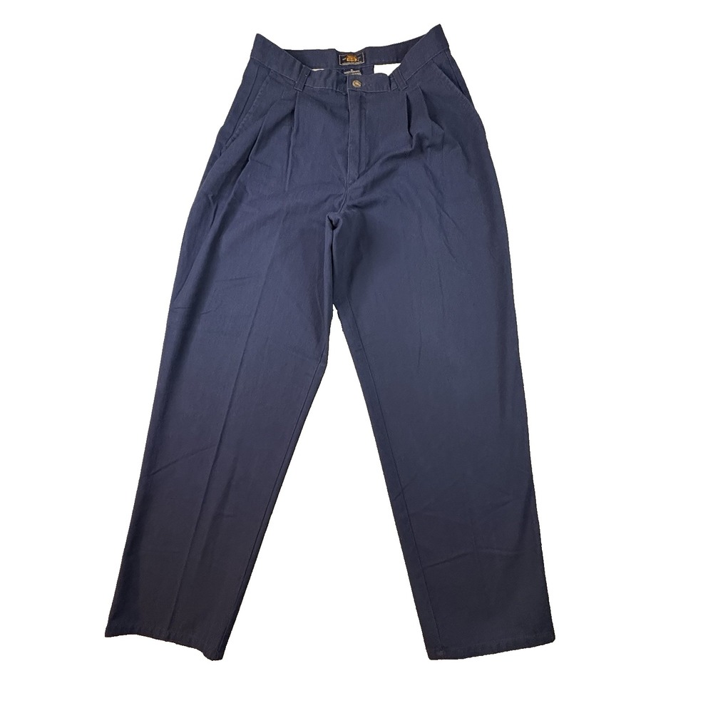 Route 66 Boys 16 Husky (29.5x30) Navy Pleated Chino Straight Leg Uniform Pants